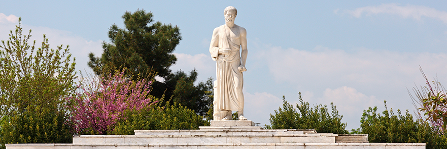 Statue of Hippocrates, the father of medicine.